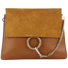 Chloe Faye Shoulder Bag Leather and Suede Medium