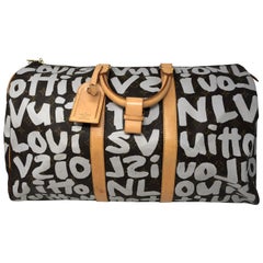 Louis Vuitton Orange x Stephen Sprouse Monogram Graffiti Keepall 50 Cloth  ref.916551 - Joli Closet