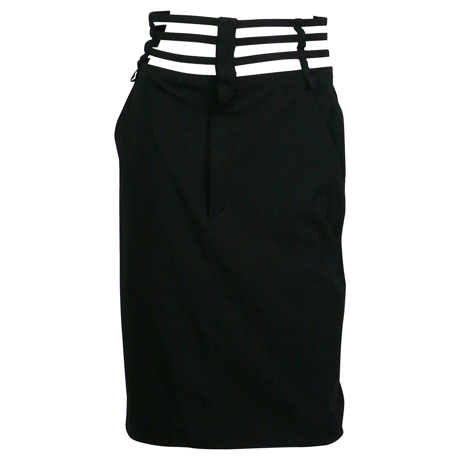 Jean Paul Gaultier Iconic Black Cage Skirt US Size 8