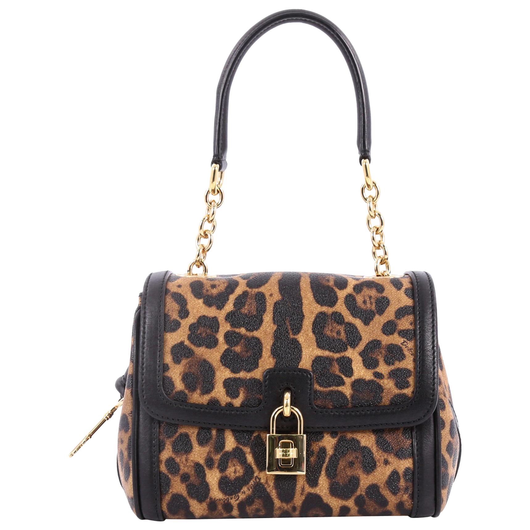 Dolce & Gabbana Miss B Shoulder Bag Printed Coated Canvas Small