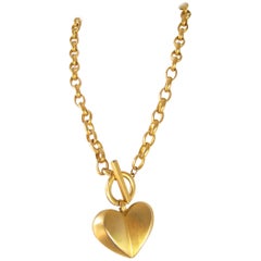 Givenchy Heart Chain Necklace, 1980s