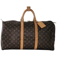 Louis Vuitton Monogram Keepall 50 Travel Handbag