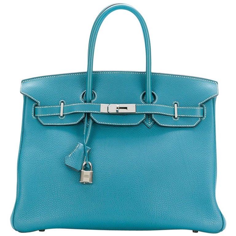 Hermes birkin bag blue jean Clearance