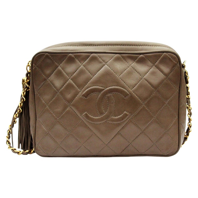Limited Serie CHANEL Double Flap Bag in Bronze Quilted Leather at 1stdibs