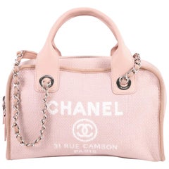 Chanel Deauville Bowling Bag Canvas Small