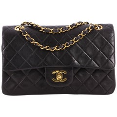 Chanel Vintage Classic Double Flap Bag Quilted Lambskin Small 