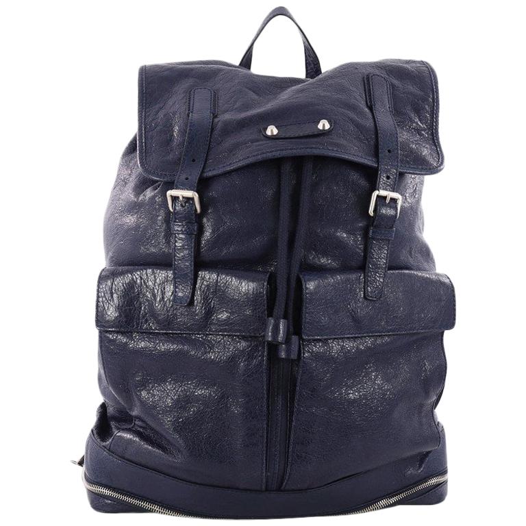 Balenciaga Expandable Traveller Buckle Backpack Leather