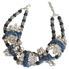 Francoise Montague Limited Series Glass and Crystal Statement Necklace 