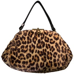 1960s INGBER Faux Leopard Doctors Bag 