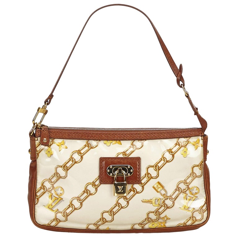 Louis Vuitton Brown x Multi Charms Pochette Accessoires For Sale at 1stdibs
