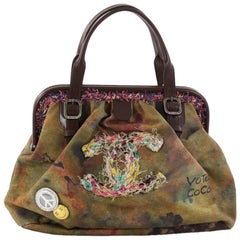 Used Chanel On The Pavements Graffiti Bowling Bag Canvas