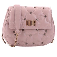Christian Dior Dio(r)evolution Round Clutch with Chain Studded Leather Sm