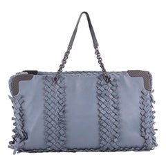 Bottega Veneta Chain Tote Leather with Fringe Intrecciato Detail Large