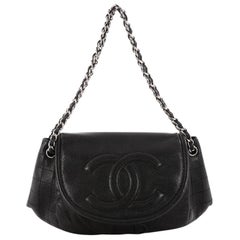 Chanel Timeless Half Moon Flap Bag Caviar Medium