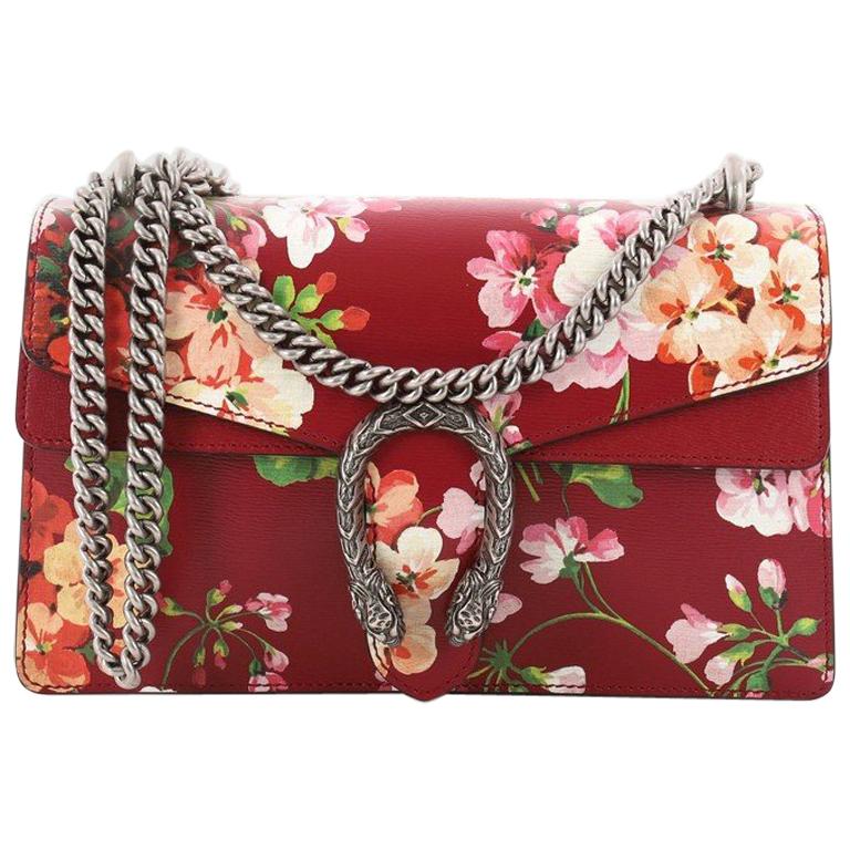 Gucci Dionysus Handbag Blooms Print Leather Small