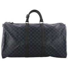 Louis Vuitton Keepall Bandouliere Bag Damier Cobalt 55 
