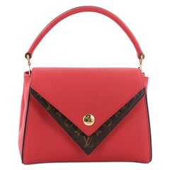 Louis Vuitton Double V Handbag Calfskin and Monogram Canvas