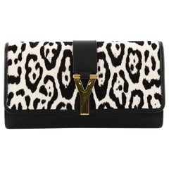 Saint Laurent Chyc Clutch Printed Pony Hair and Leather