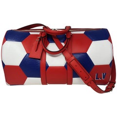 Louis Vuitton FIFA World Cup Red, White & Blue Leather Keepall