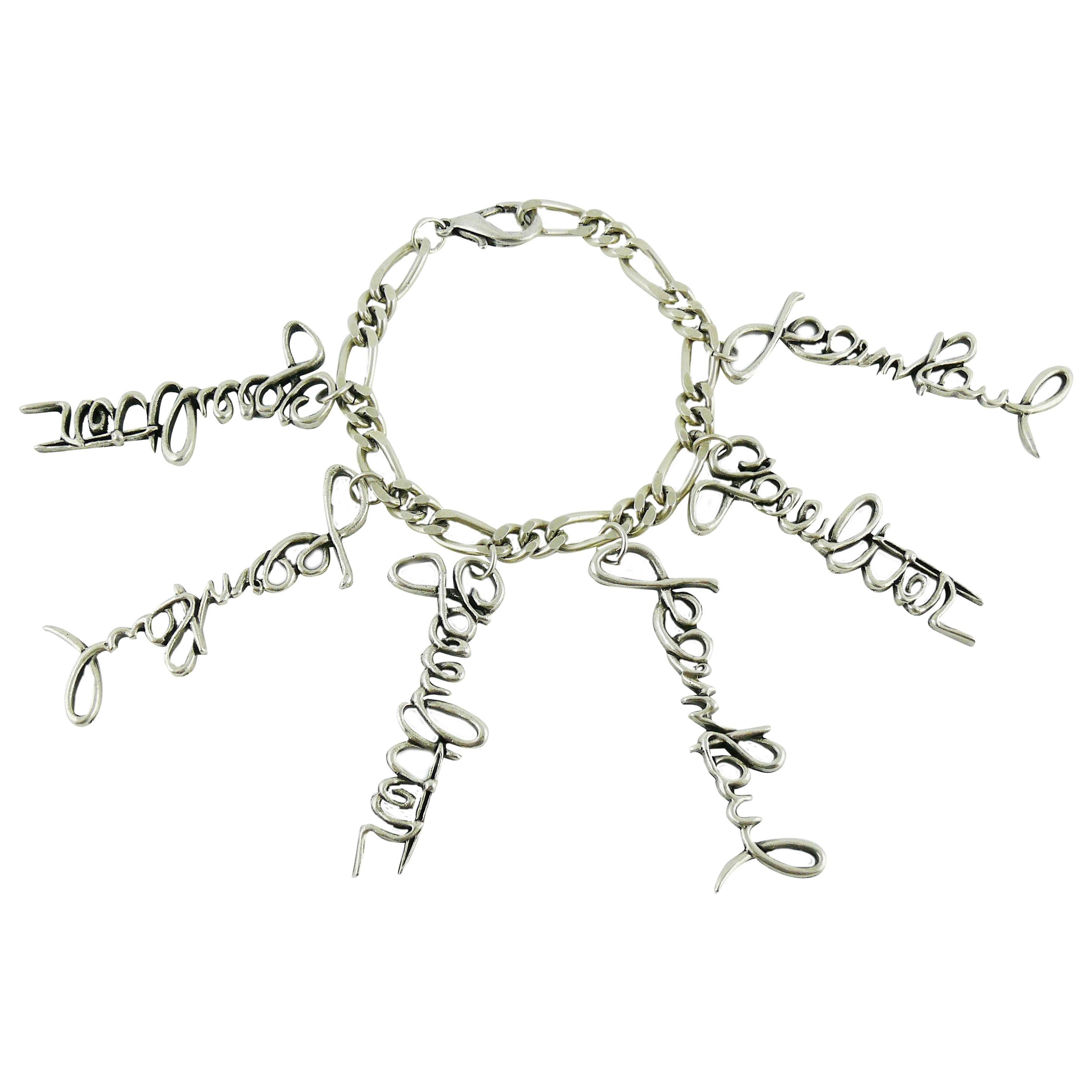Jean Paul Gaultier Cursive Charm Bracelet