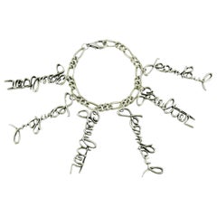 Used Jean Paul Gaultier Cursive Charm Bracelet