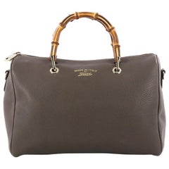 Gucci Bamboo Shopper Boston Bag Leather Medium