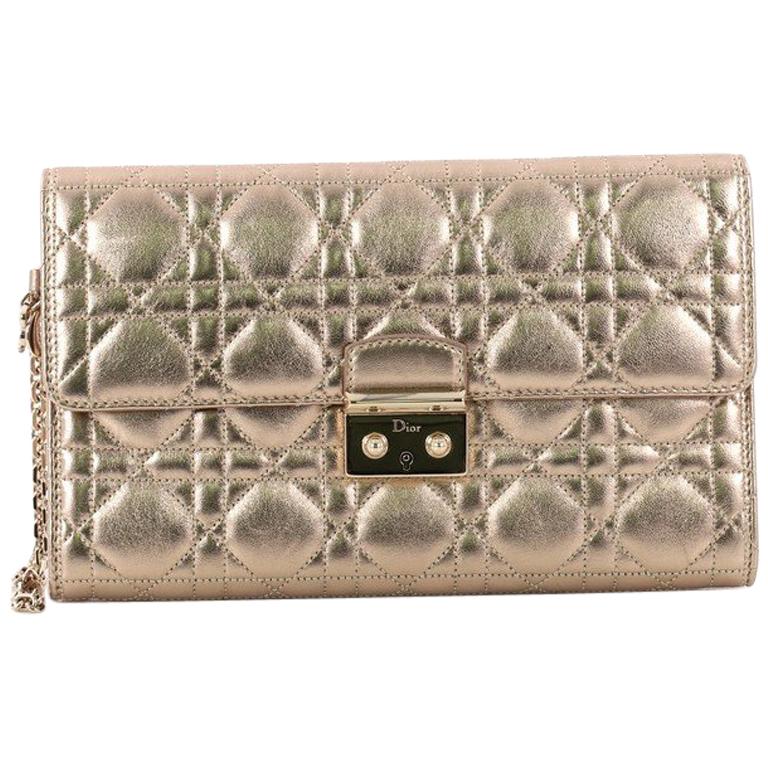 Christian Dior Miss Dior Rendez Vous Wallet On Chain Cannage Quilt ...