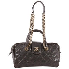 Chanel Shiva Bowler Bag Quilted Caviar