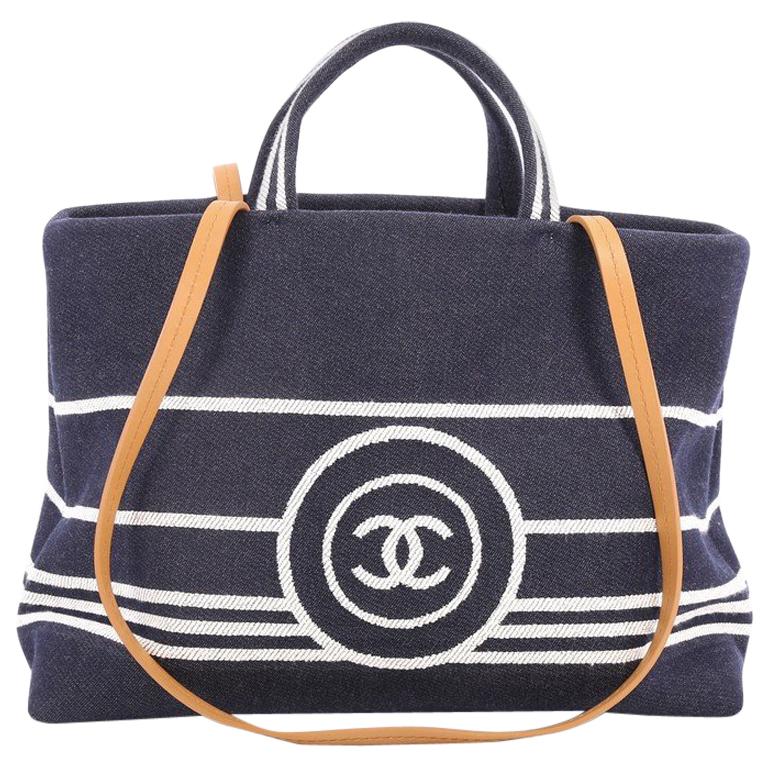 Chanel CC Shopping Tote Denim Large at 1stDibs chanel denim tote bag, chanel tote denim