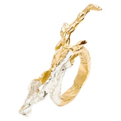 Loveness Lee Gaia Gold and Silver textured ring