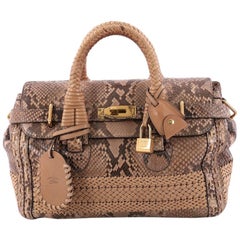 Gucci Handmade Satchel Python Medium