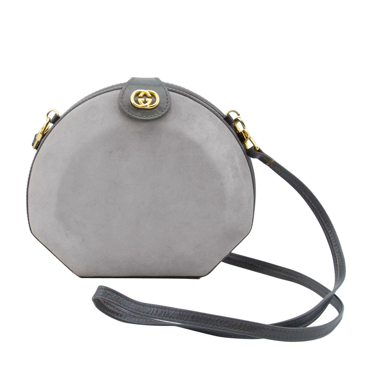 grey suede purse