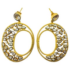 Diva Hoop Crystal Earrings 