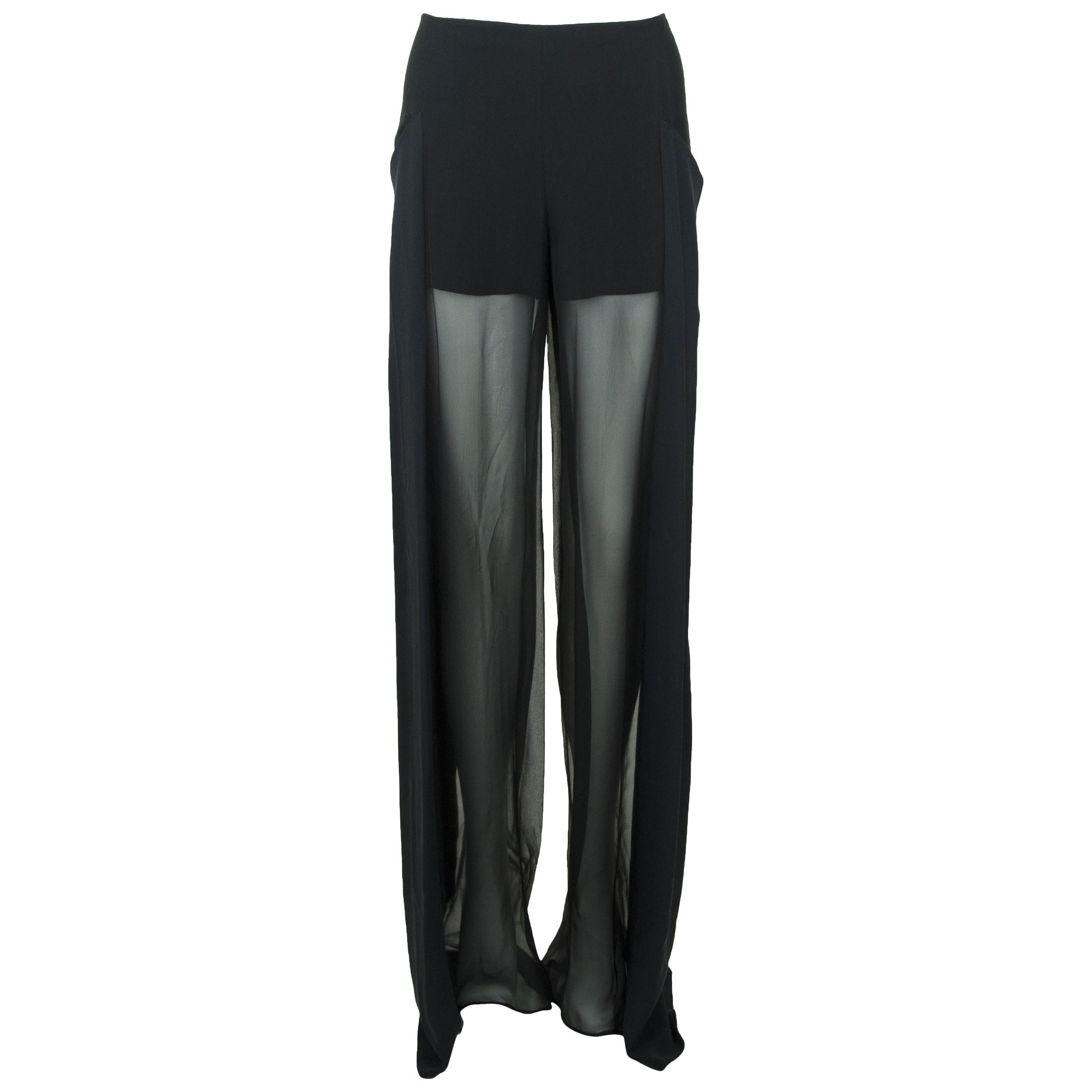 Black Pucci Sheer Pants - Size M For Sale