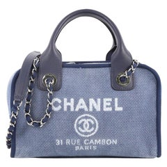 Chanel Deauville Bowlingtasche aus Segeltuch