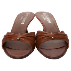 New Vintage Tom Ford for Yves Saint Laurent YSL Cognac Mules Heels Size 41