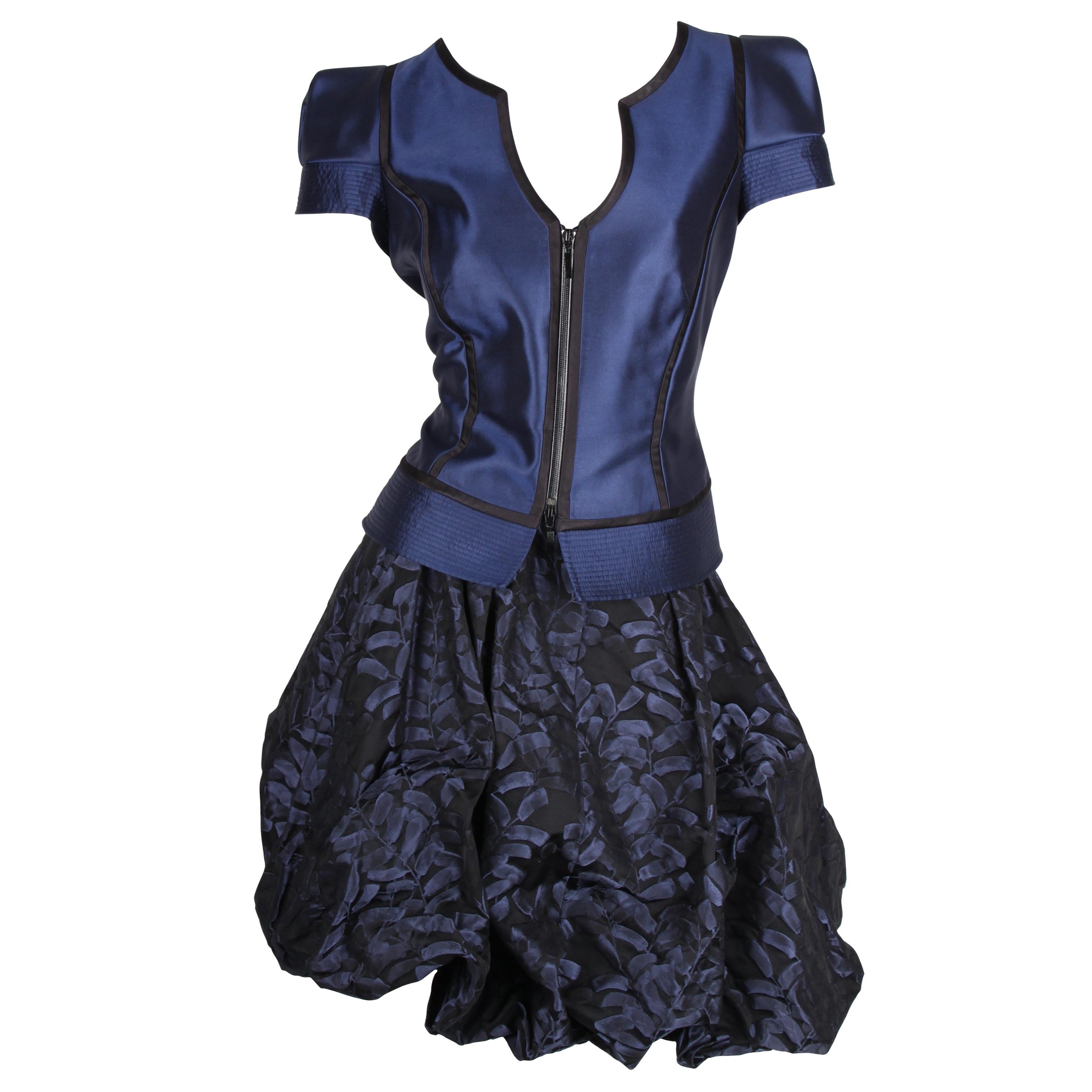 Giorgio Armani 2-pcs Suit Dress & Top - blue For Sale