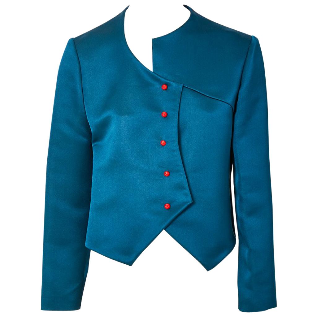 Geoffrey Beene Duchess Satin Evening Jacket