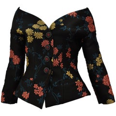 Fabulous ETRO Floral Brocade Off-the-Shoulder Jacket (42 ITL) W/T