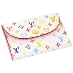 Louis Vuitton White Multicolor Monogram Card Case