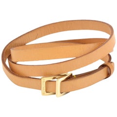 Louis Vuitton Cowhide Leather Thin Adjustable Waist Belt- Size S