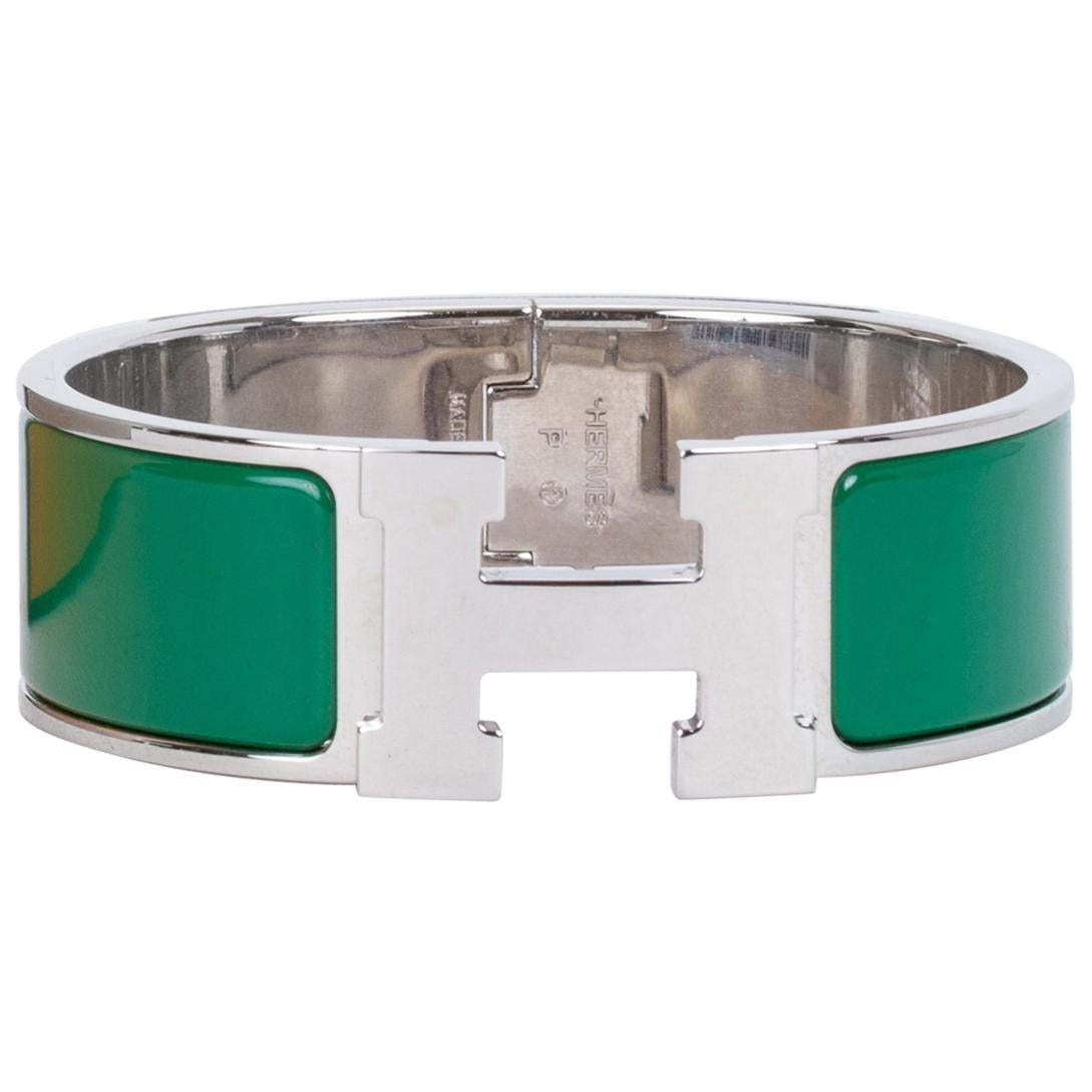Hermès Clic Clac Vert Sapin H Bracelet