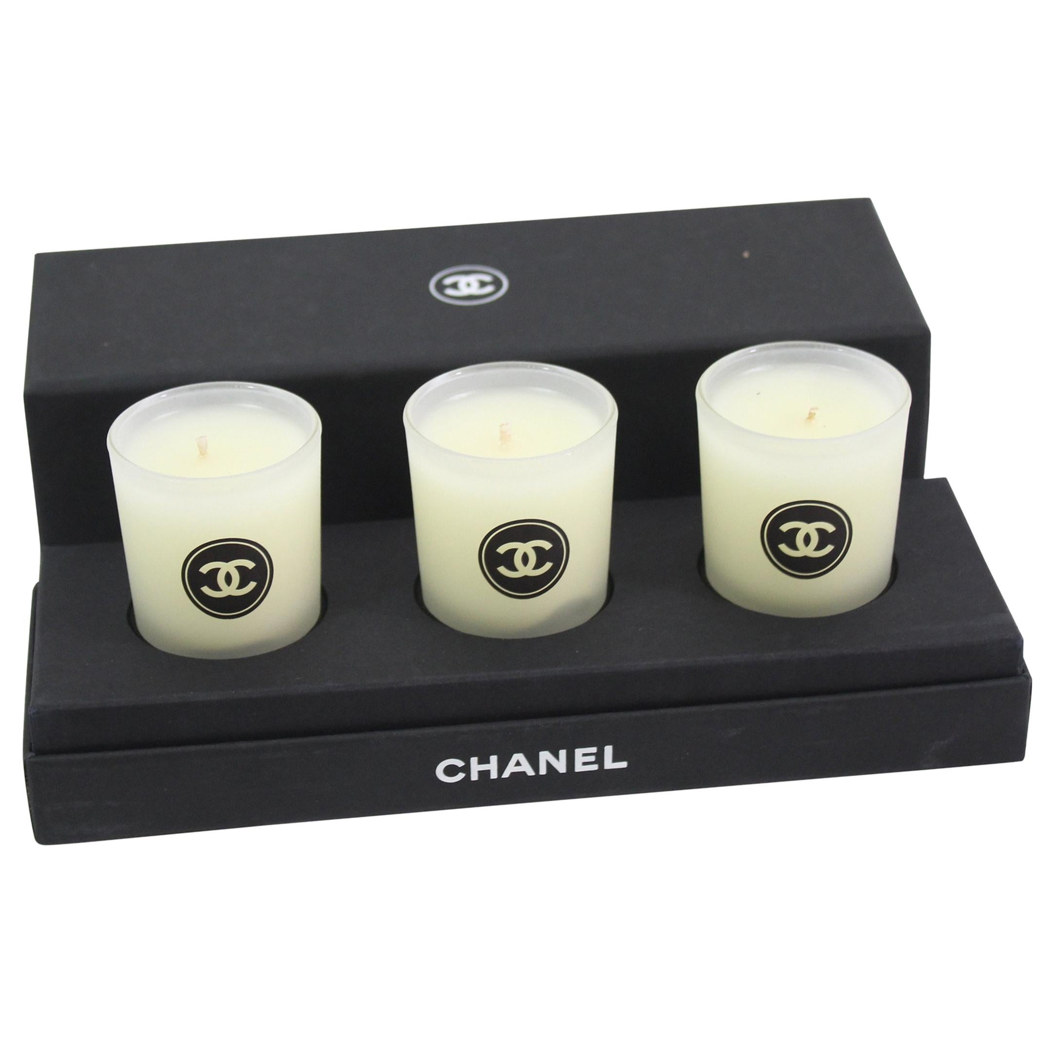Chanel Cc Circle 3pc Candle Set