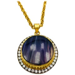 Geode Round Druzy Necklace 