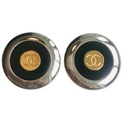 Chanel 1990s Vintage CC Logo Earrings Chanel 1990s Vintage CC Logo Earrings