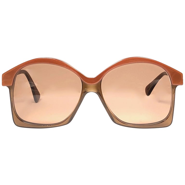 New Vintage Serge Kirchhofer Two Tone Amber Oversized Sunglasses ...