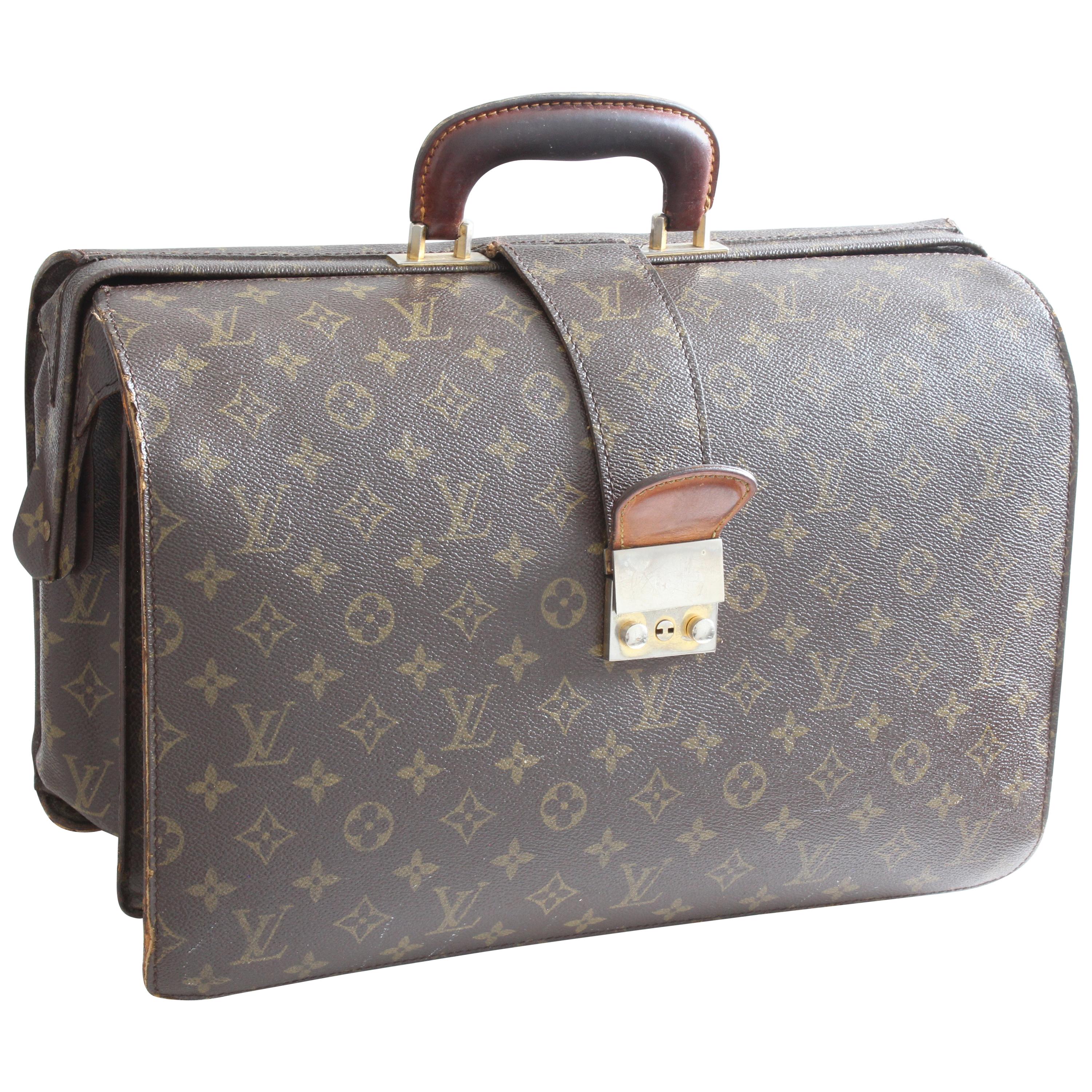 Vintage Louis Vuitton Monogram Serviette Fermoir Briefcase 16in Travel Bag  Saks