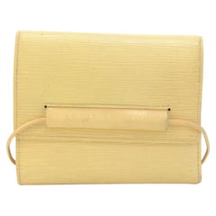 Used Louis Vuitton Portefeullie Elastique Vanilla Epi Leather Trifold Wallet