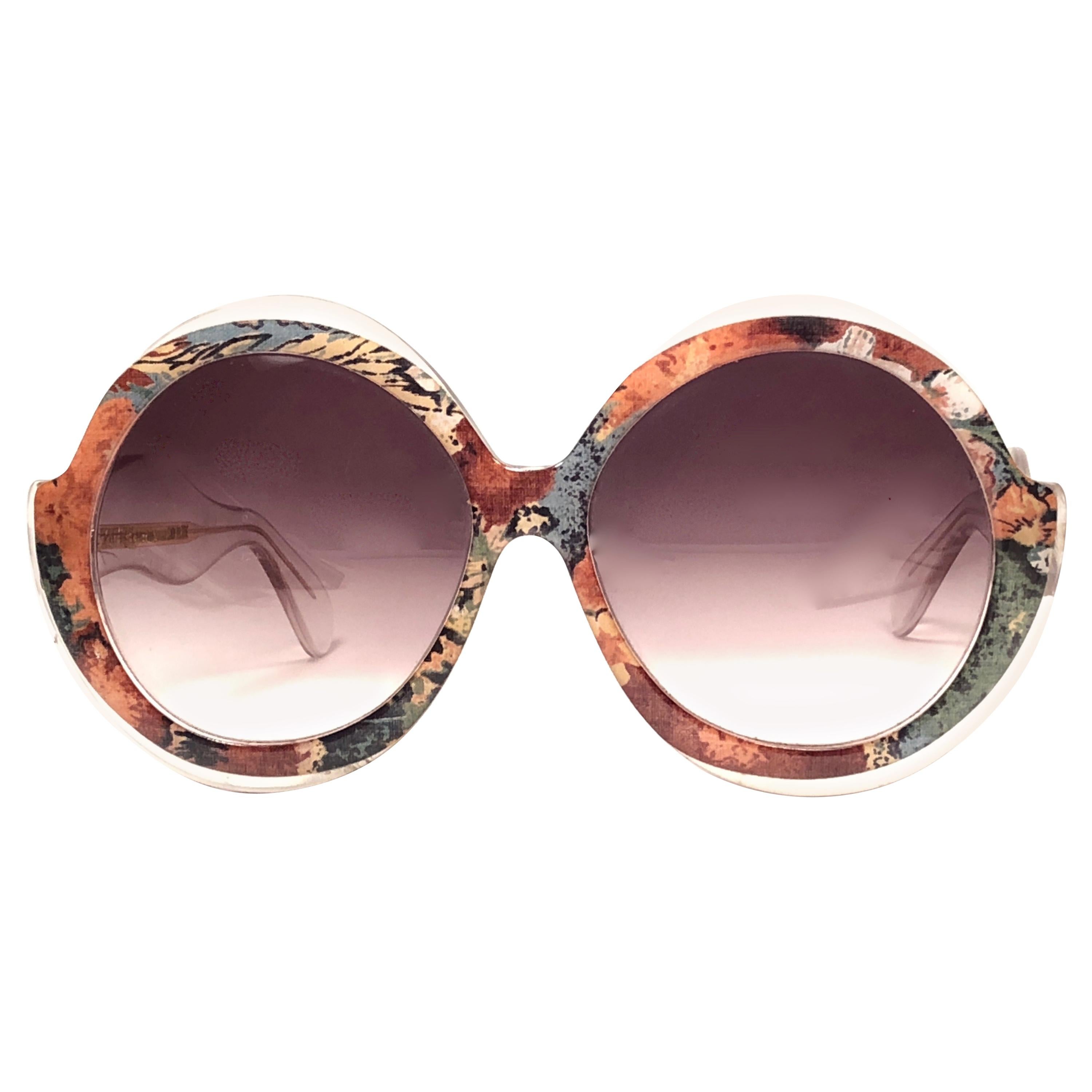 New Vintage Ultra Sudan H Brown Gradient Lens Oversized 1960's Sunglasses