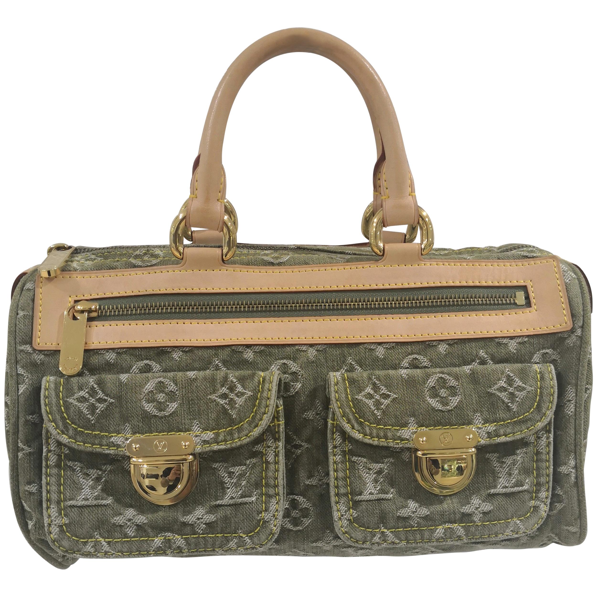 Louis Vuitton Green Denim Neo Speedy Bag